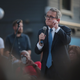 Ohio Governor Mike DeWine speaks to mourners at a memorial service in the Oregon District held to recognize the victims of an early-morning mass shooting in the popular nightspot on August 04, 2019 in Dayton, Ohio. The governor was met with shouts of “Do something” from the crowd.